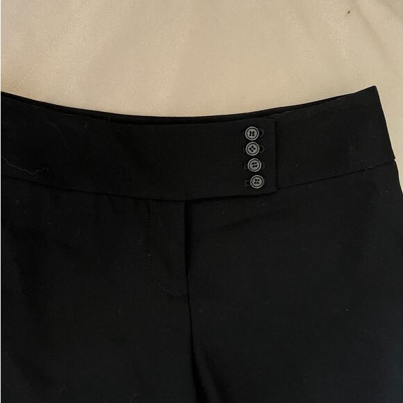 Loft Julie Black Crepe Straight Leg Dress Pants Size 0 - Picture 2 of 4